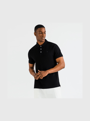 Mens TS Pique Black Golfer