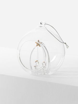 Manger Glass Bauble 11cm