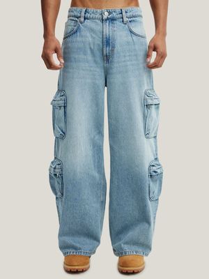 Men's Cotton On Blue Super Baggy Jeans