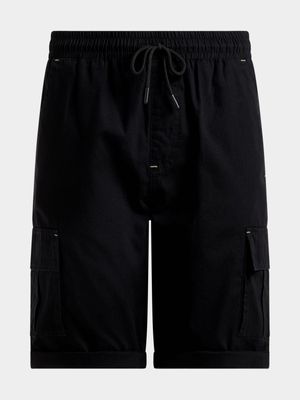 Jet Younger Boys Black Cargo Shorts