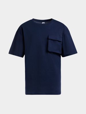 Jet Younger Boys Navy Pocket T-Shirt