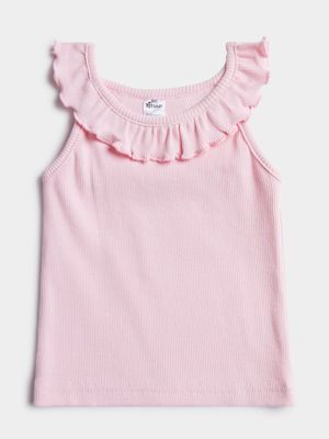 Jet Toddler Girls Light Pink Rib Top