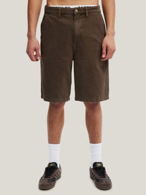 Men's Cotton On Brown Baggy Denim Shorts