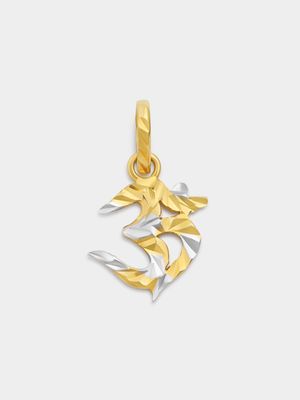 Two Tone Gold  Aum Pendant off Chain