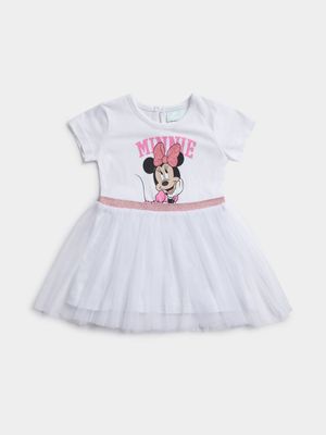 Jet Infant Girls White Minnie Mouse Tutu Dress