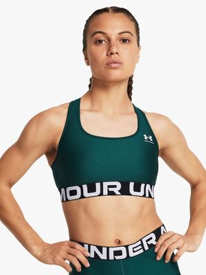 Womens Under Armour HeatGear Armour Teal Sports Bra