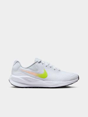 Women's Nike Revolution 7 White/Cyber-Crimson Running Shoes