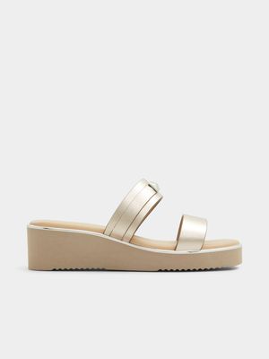 Women's Aldo Fourth Silver Wedge Sandals