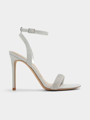 Women's Aldo Perlea Silver Heeled Sandals