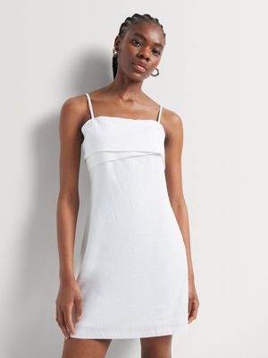 Y&G Linen Blend Mini Shift Dress