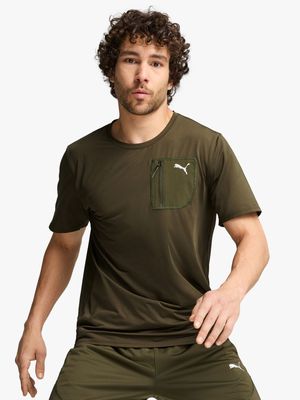 Mens Puma Poly Cargo Khaki Tee