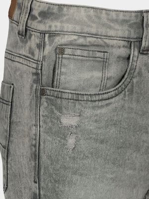 Younger Boy's Grey Rip & Repair Jeans