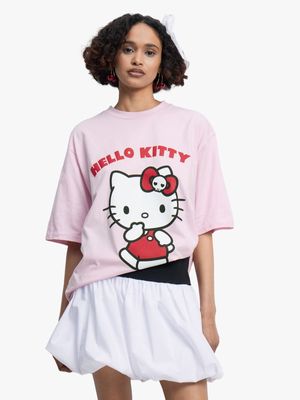 Unisex Pink Hello Kitty Graphic Top