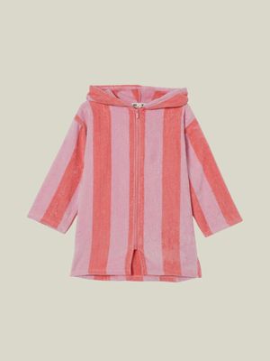 Cotton On Kids Pink Zip Thru Hooded Towel