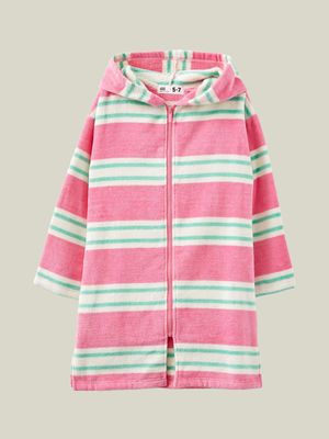 Cotton On Kids Pink Zip Thru Hooded Towel