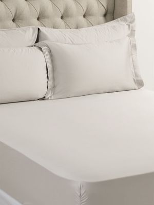 Grace Most Opulent 1000 Thread Count Cotton Fitted Sheet Silver