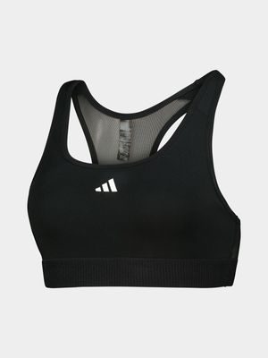 Womens adidas Power Medium Impact Black Sports Bra