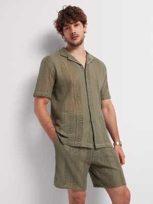 Men's Markham Textured Co-ord Crochet Fatigue Short