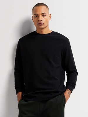 Men's Markham Longsleeve Waffle Black T-Shirt