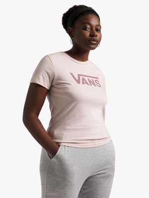 Woman's Vans Drop V SS Crew Pink Tee