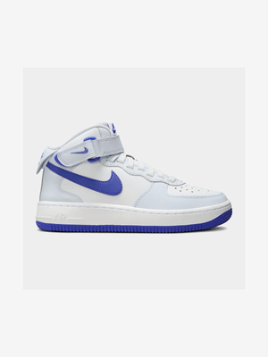 Nike Junior Air Force 1 Mid Grey/Blue/White Sneaker