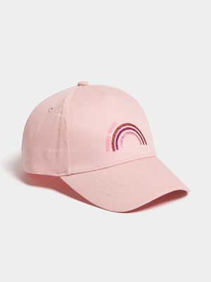 Jet Younger Girls Pink Happy Days Rainbow Cap