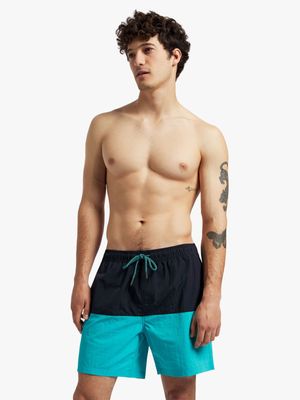 Men's Markham Colourblock Navy/Teal Swimshort