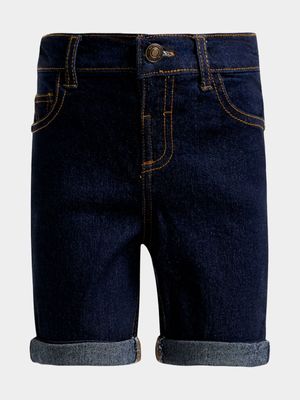 Jet Younger Boys Dark Wash Denim Shorts