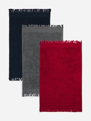 Jet Home Multicolour 3 Pack Guest Towel