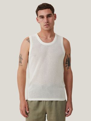 Men's Cotton On Beige Knit Tank Top