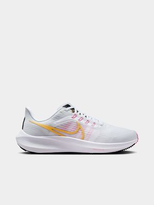 Women's Nike Air Zoom Pegasus 39 White/Gold Running Shoe