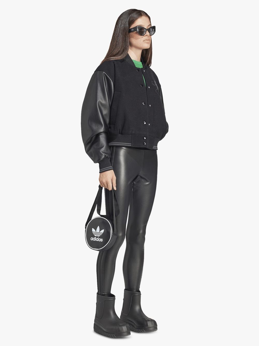 adidas Originals Women's Black Oversized Collegiate Jacket