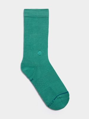 Stance Unisex Cotton Blend Turquiose Crew Socks