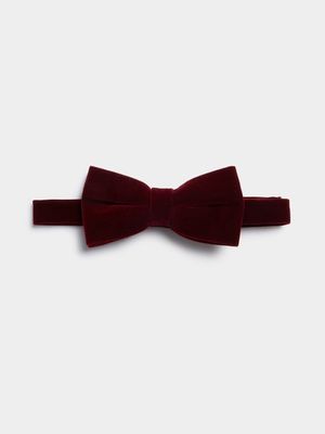 Burgundy Velvet Bow Tie