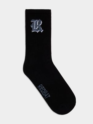 Redbat Unisex Branded R Black Socks