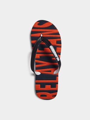 Men's Relay Jeans Core Sport Navy/Orange Flip Flops