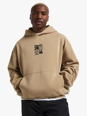 Men's Natural Back Print Hoodie