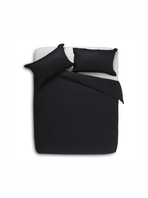 elite bamboo cotton blend 230tc duvet cover set anthracite