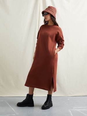 Women's Canvas Midi Sweat Dress