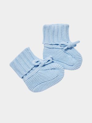 Cotton On Baby White Organic Knit Booties