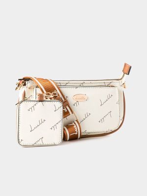 Luella Crossbody Bag with Logo Print