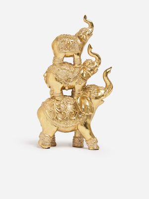 Jet Home Gold Tiered Elephants