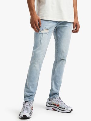 Redbat Men's Light Blue Super Skinny Jeans