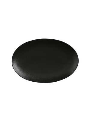 maxwell williams caviar oval plate black 25cm