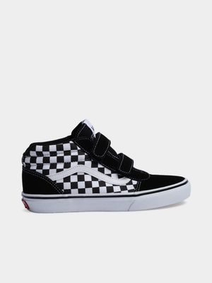 Junior Vans Ward Mid V  Checkerboard  Black/White Sneaker