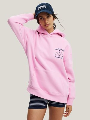 Women's Cotton On Pink Plush Premium Graphic Hoodie