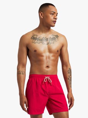 Men's Markham Plain Red Swimshort