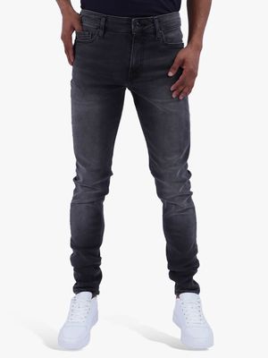 Men's Guess Grey Jet  Wash Super Skinny  Jeans