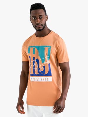 RJ Orange Slim Fit Deco Graphic T-Shirt