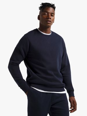 Mens TS Dynamic Fleece Navy Crew Top